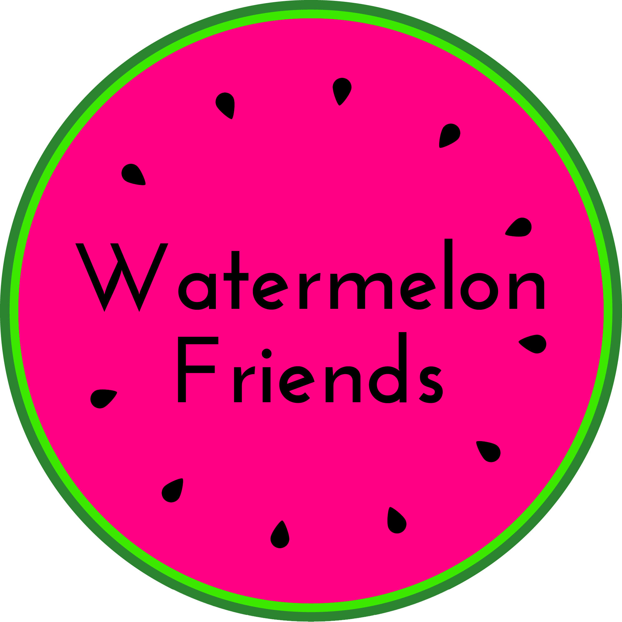 Luca Friends Watermelon Sticker by Curlyredflowers